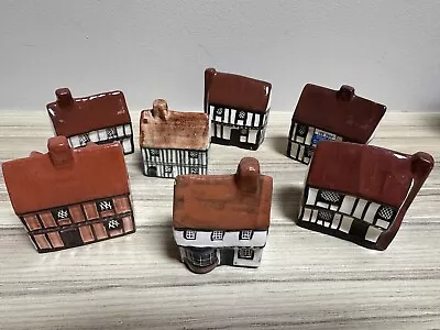 Buy Mudlen End Studio Pottery Felsham~7 Miniature Suffolk Cottages~made In England. • 20£