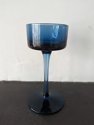 Buy Gorgeous Vintage Wedgwood Blue Art Glass Brancaster Candlestick RSW15/1 • 18£