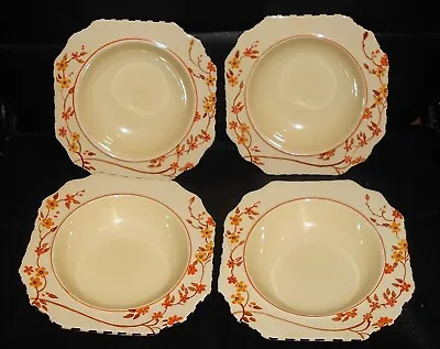 Buy Set Of 4 Matching Art Deco Crown Devon Pottery Dessert Bowls • 12£