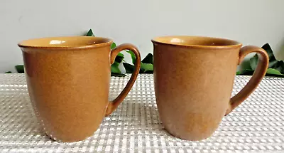 Buy Denby Stoneware Cinnamon Brown Tapered Tea / Coffee Mugs X2 • 15.99£
