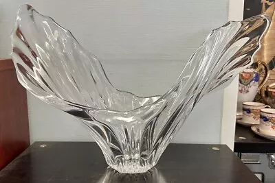 Buy HUGE Art Vannes Daum Crystal MCM Glass Bowl Centrepiece Unsigned • 89.95£