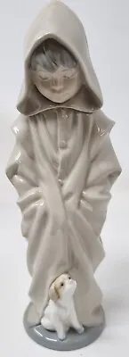 Buy Lladro Nao Figurine Boy In Hooded Cloak With Dog • 27.99£