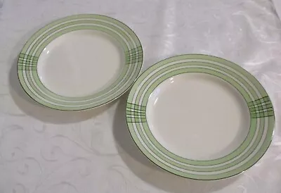 Buy 2 Vintage Crown Devon Art Deco Lunch Plates Geometric Pattern 9  • 17.99£