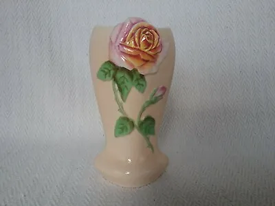 Buy Rare Hobart Royal Winton Peach Rose Vase • 12.50£