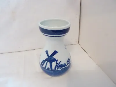 Buy Pretty Delft Style Hand Painted Hyacinth Vase • 9.99£