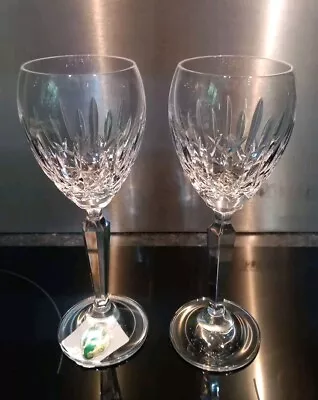 Buy Waterford Crystal Mourne Two Cut Sherry Water Wine Glasses Signed Stunning Irish • 65£