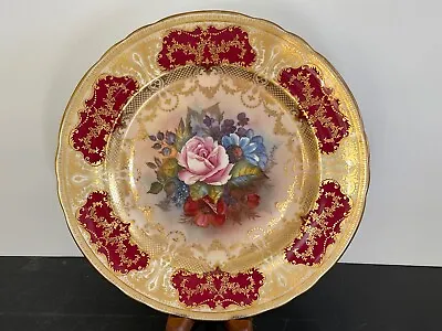 Buy Aynsley England Bone China Signed By J. A. Bailey Floral Dinner Plate • 574.47£