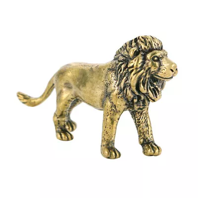 Buy  Miniature Animals Adornment Fengshui Fu Dogs Figurine Brass Lion Ornament • 6.19£