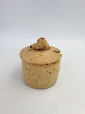 Buy Apple Tree Studio Pottery Hand Thrown Stoneware Honey Jam Preserve Pot Bee Finia • 15.99£