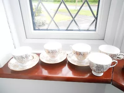 Buy Royal Vale Chintz X8 Lot 5x Cups 3in High 11in Round 3x Saucers 5.5 In Across GC • 11£