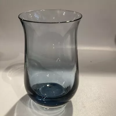 Buy Vintage Scandinavian Art Glass Smokey Blue Get Vase Tumbler • 10£