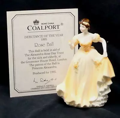 Buy Coalport ROSE BALL 1995 Debutante Of The Year Figurine Bone China & Certificate • 8.95£