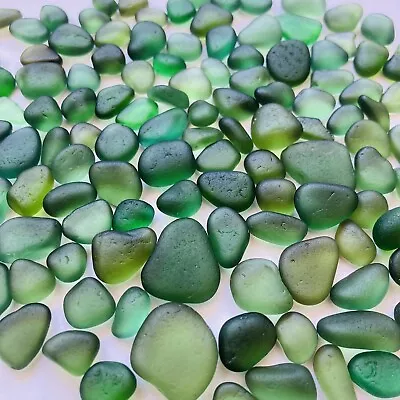 Buy Green Sea Glass 35 Pieces Devon Coast Perfect For Jewellery Arts & Crafts 1-2cm • 6.99£