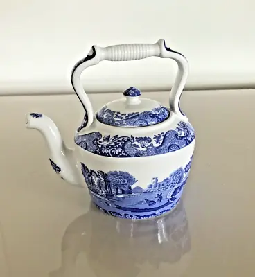 Buy Spode Italian Blue And White Miniature Kettle - Perfect Little Gift! • 8.99£