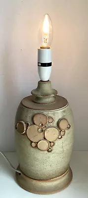 Buy Vintage Milton Pottery Table Lamp Hand Applied Decoration. Unique. • 4.95£