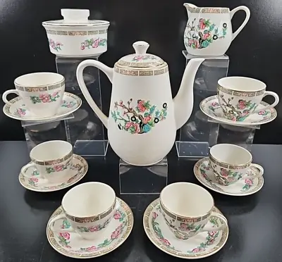 Buy 17 Pc Lord Nelson Indian Tree Cups Saucers Teapot Creamer Sugar Set England Lot • 218.47£