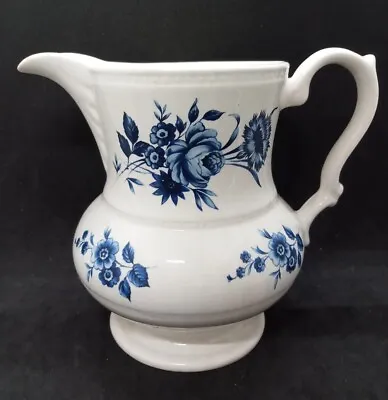 Buy Vintage Lord Nelson Pottery  Jug 6  Blue Floral Pattern 1-80 • 7£