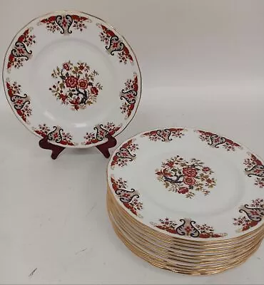 Buy Colclough Dinner Plate Set X12 Bone China Floral Pattern Tableware England 27cm • 9.99£