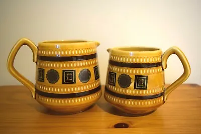 Buy Mid Century Brown Glaze Two Tone SADLER Pottery Jugs • 9.99£