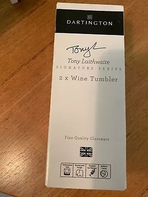 Buy 2 Dartington  Wine Tumblers/glasses  Tony Laithwaite Signature Series Boxed • 9.99£