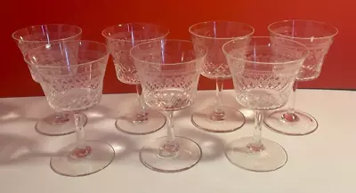 Buy Edwardian Pall Mall Lady Hamilton Wine Glasses Set Of 7, Vintage, Glassware • 32.99£