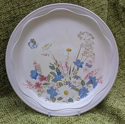 Buy Vintage Poole Pottery Springtime Dinner Plate Meadow Flowers Blue Butterfly  A • 5.99£