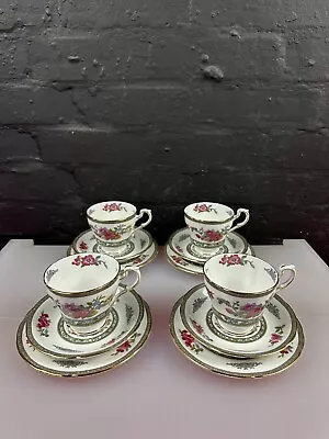 Buy 4 X Paragon Tree Of Kashmir Tea Trios Cups Saucers And Side Plates Set • 39.99£