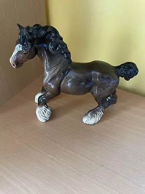 Buy Vintage Large Beswick Cantering Shire Cart Horse • 14.99£