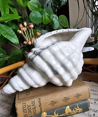 Buy Vintage Beswick Pottery Ceramic White Conch Shell Planter Made In England RARE • 24£