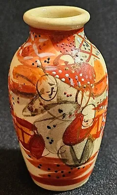 Buy A Small Antique Japanese Satsuma Pottery Vase, Hand Decorated • 9.99£