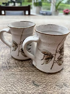 Buy Pair Of Wilburton Studio Pottery Mugs Retro Vintage  • 2.49£