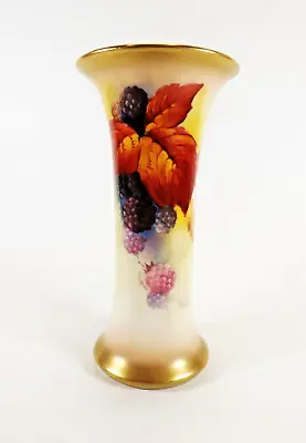 Buy Antique Royal Worcester Vase Dated 1945/ Signed & Painted Berries/ K Blake  R592 • 29£