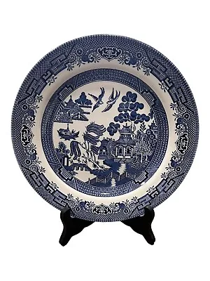 Buy Churchill Fine China Blue Willow 8  Salad Plate Made In England • 8.67£