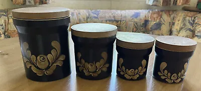 Buy Vintage Set Of  4 DENBY 'Bakewell'  Stoneware Storage Jars • 20£