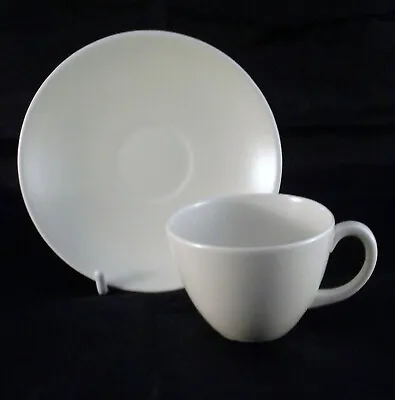 Buy Poole Pottery Twintone C84 Magnolia Pattern Coffee Cup & Saucer Streamline Shape • 5.25£