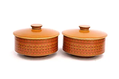 Buy 2x Vtg 1970's HORNSEA Pottery Saffron Design Lidded TUREEN Serving Dish -S23 • 9.99£