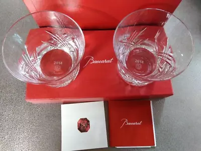 Buy Baccarat Crystal Glass 250th Anniversary 2014 Set Of 2 W/ Box • 125.53£