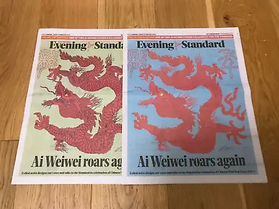 Buy NEW Ai Weiwei Evening Standard Newspaper:  Limited Edition Set Of 2, 09/02/2024 • 10£