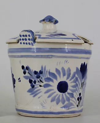 Buy Quimper Pottery Preserve Pot And Cover In Camaieu Bleu Pattern • 15£
