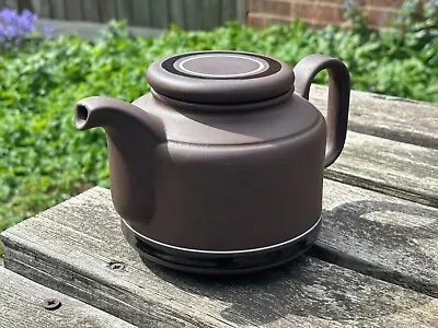 Buy Hornsea Contrast Teapot 1 3/4 Pt - English Vintage 1970s Durable Ceramic - Brown • 14.99£