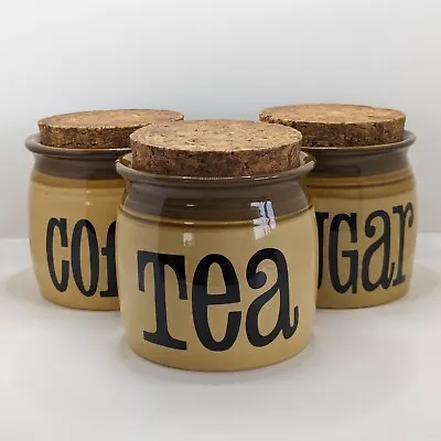 Buy Tea Coffee Sugar Canisters, T. G. Green  Granville , Retro, Vintage Ceramic Cork • 22£