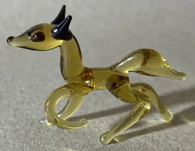 Buy Vintage Coloured Miniature Art Glass Dog Ornament • 3£