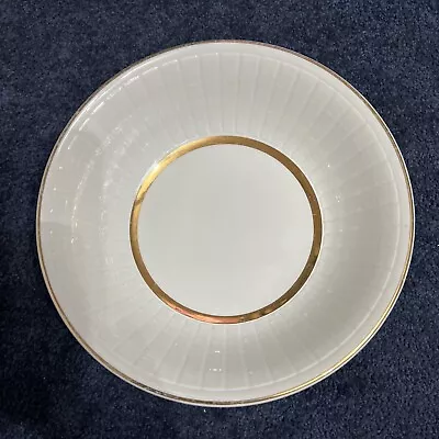 Buy SAXONY Stonecroft Ridged Serving Bowl Gilt Vintage English Ironstone Pottery Ltd • 12£