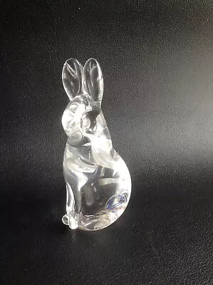 Buy Vtg Rare Wedgwood Glass Crystal Clear Sitting Rabbit Stennett-Wilson / Miller? • 21.70£
