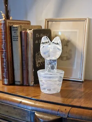 Buy Kosta Boda Ulrika Hydman-Vallien White Opalescent Marbled Art Glass Tulip Flower • 79.99£