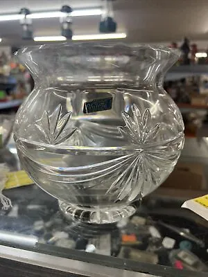 Buy Violetta Lead Crystal Cut Glass Bowl/Vase 24% Lead (MM) • 37.95£