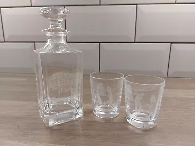 Buy Edinburgh Crystal Mini Decanter & Shot Glass Set, Etched Images, Golf • 19.99£