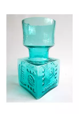 Buy Dartington Abstract Hyacinth Bulb Glass Vase Kingfisher Blue FT65 Thrower 1960s • 29.99£