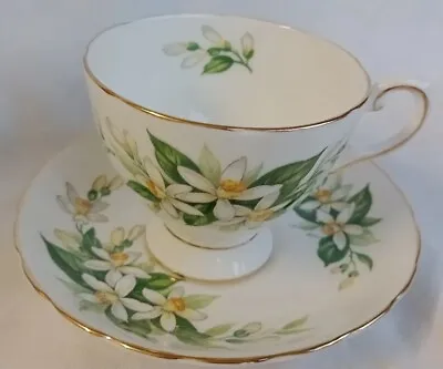 Buy Vintage Tuscan Tea Cup And Saucer Duo  Bridal Flowers Orange Blossom  VGC 1950s • 6.95£