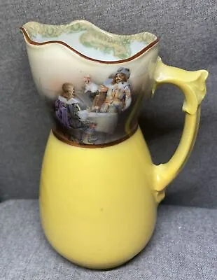 Buy Vintage Royal Beyreuth Porcelain Creamer Pitcher Ye Old Lantern German Yellow • 12.90£